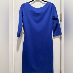 Amanda Uprichard Royal Blue 3/4 Sleeve Bodycon Sheath Dress